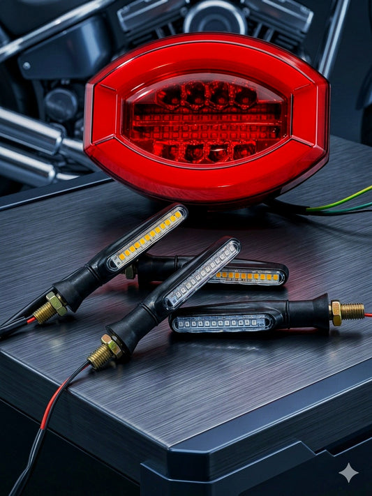 AURA 125 BACK LIGHT + 4 PIECE AUDI FLEXIABLE INDICATORS PREKIUM QUALITY