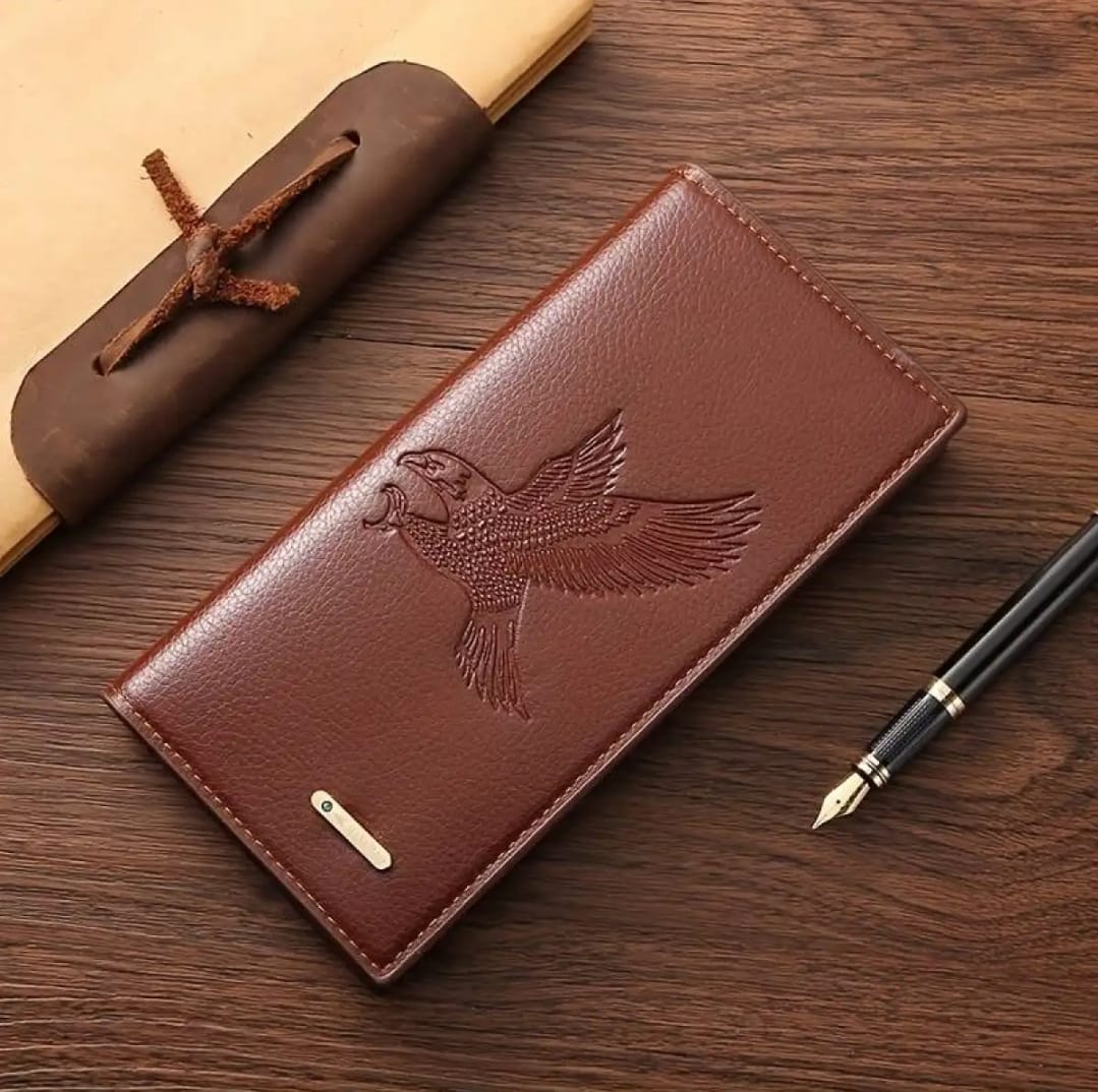 New Men's PU Leather Long Wallet Multiple Card Slots Cash Purse Card Holder