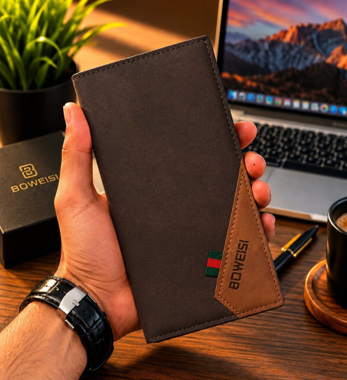 New Trendy PU Leather Premium  Long Wallet For Men And Women Cash And 19 Card Holder Pockets