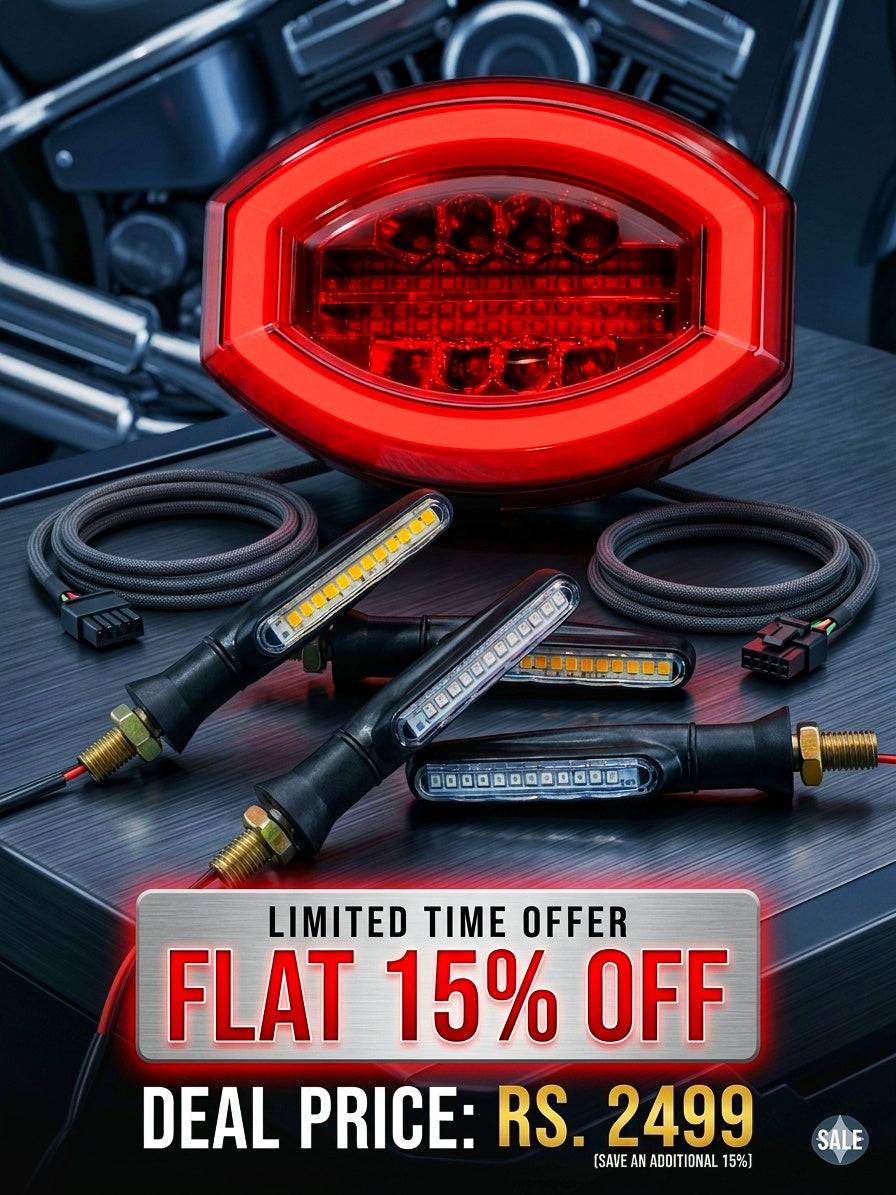 AURA 125 BACK LIGHT + 4 PIECE AUDI FLEXIABLE INDICATORS PREKIUM QUALITY