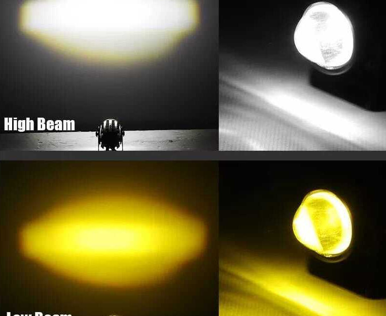 2 PCS Mini Driving Light for Motorcycles, Cars, Jeeps