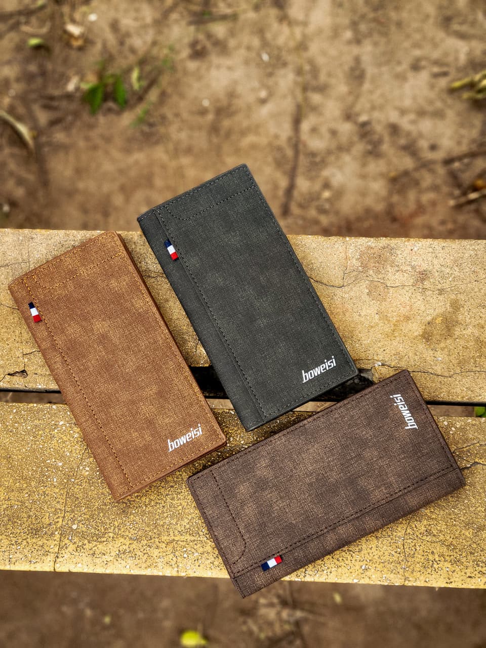 New Trendy PU Leather Long Wallet For Men Cash And Card Holder With Box.