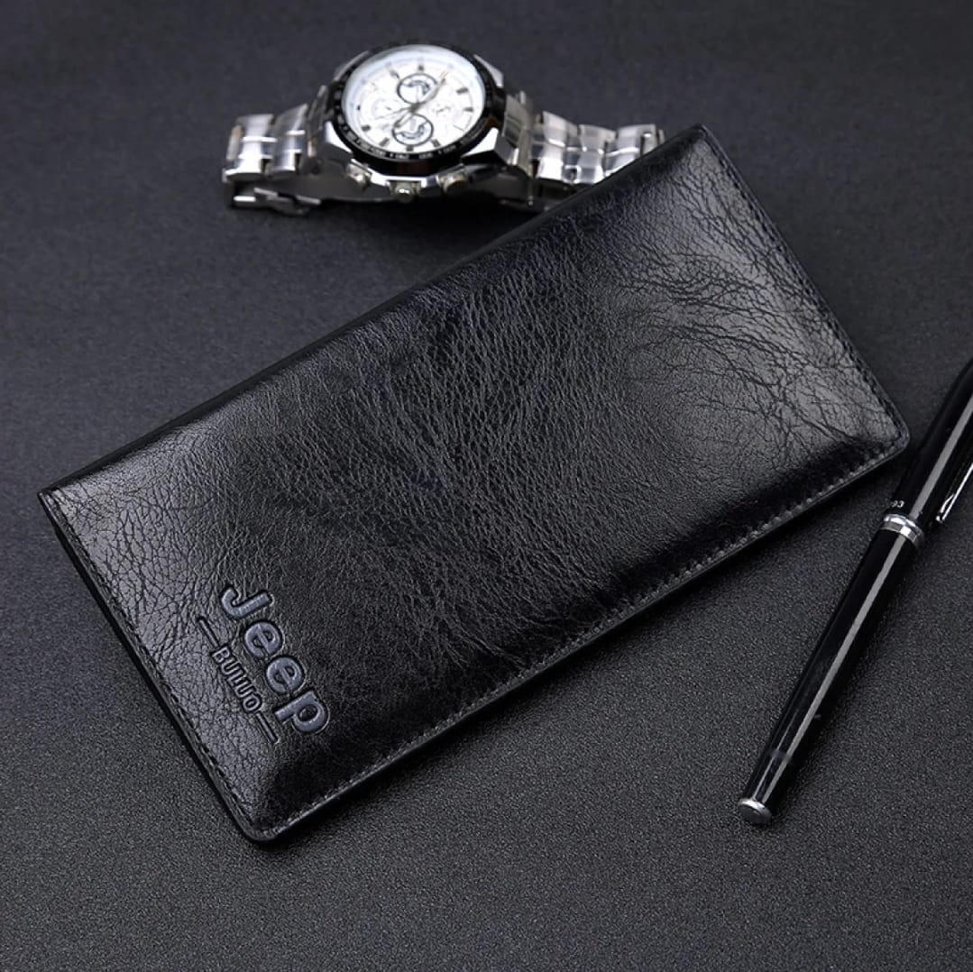 New Trendy SLIM PU Leather Long Wallet For Men and Women Cash And Card Holder.