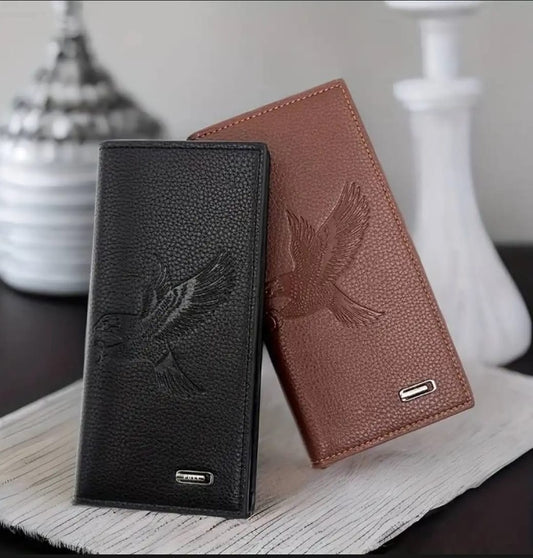 New Men's PU Leather Long Wallet Multiple Card Slots Cash Purse Card Holder