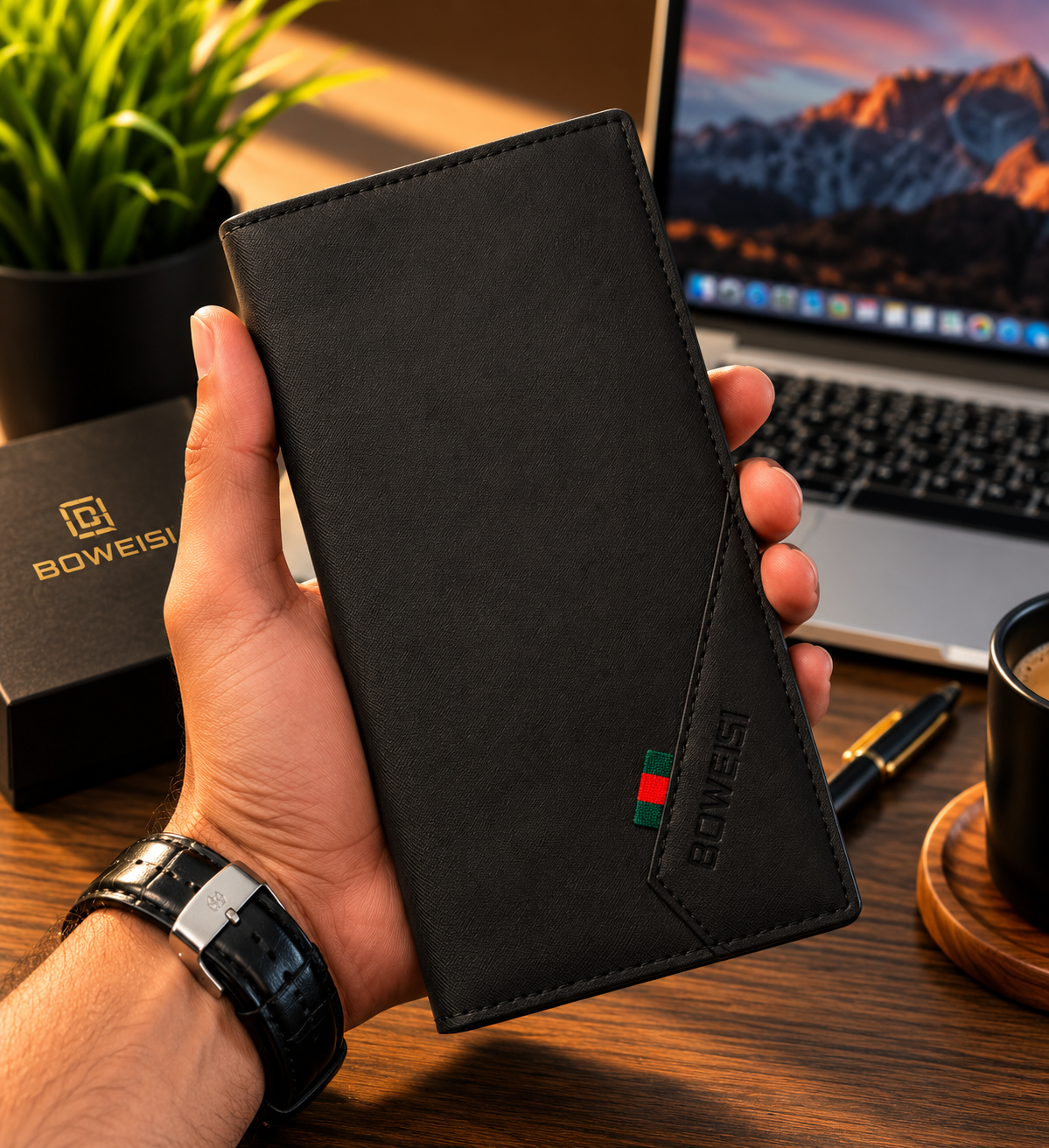 New Trendy PU Leather Premium  Long Wallet For Men And Women Cash And 19 Card Holder Pockets