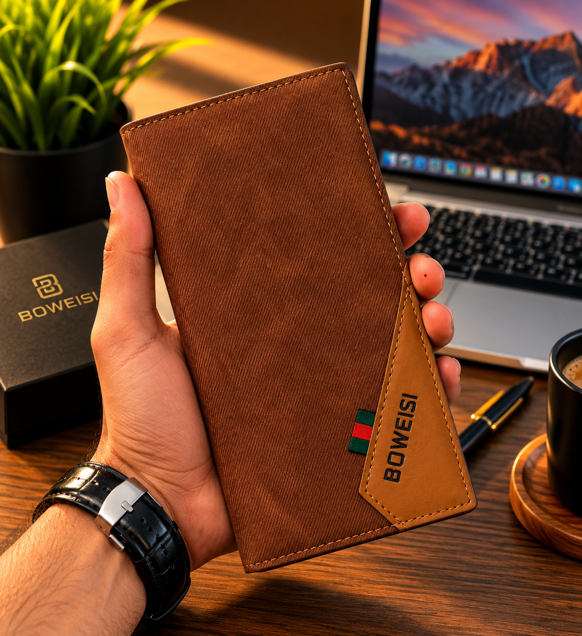 New Trendy PU Leather Premium  Long Wallet For Men And Women Cash And 19 Card Holder Pockets